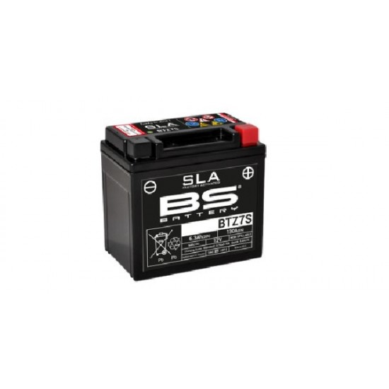 Akku 12V-6Ah (BTZ7S-3) huoltovapaa (+oikea)